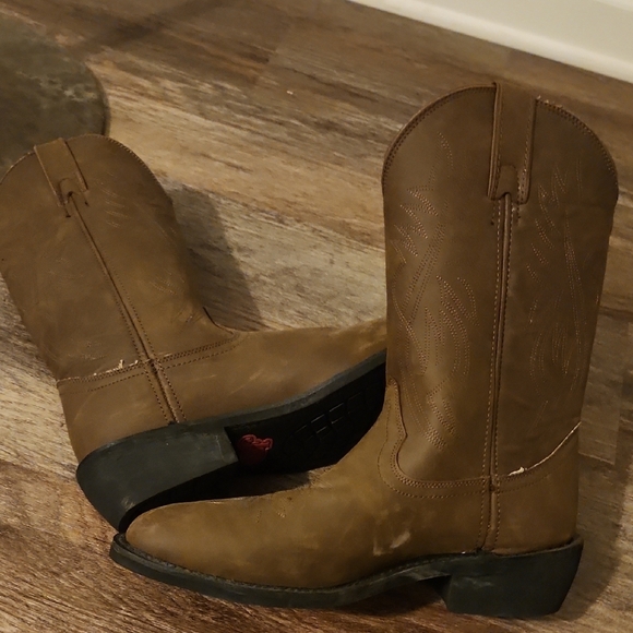 Justin Boots Size 12 Men Brown Leather JB1100 NWOT - Picture 9 of 9